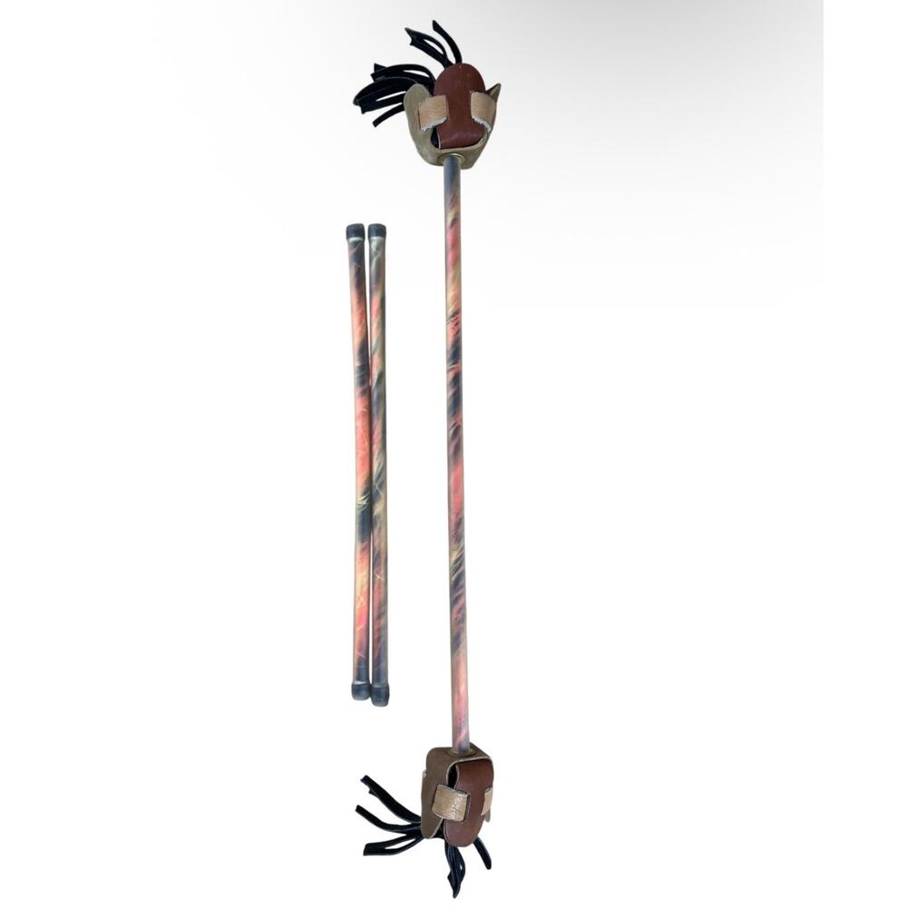 Brown Leather Tassel 3-Piece Collapsible Riding Crop Whip Horse Training Tool